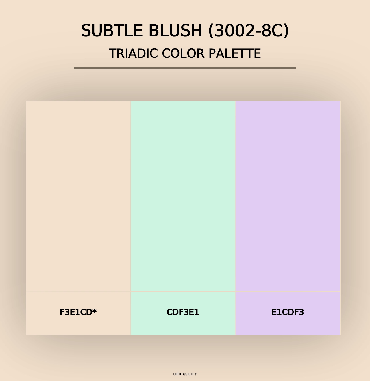 Subtle Blush (3002-8C) - Triadic Color Palette