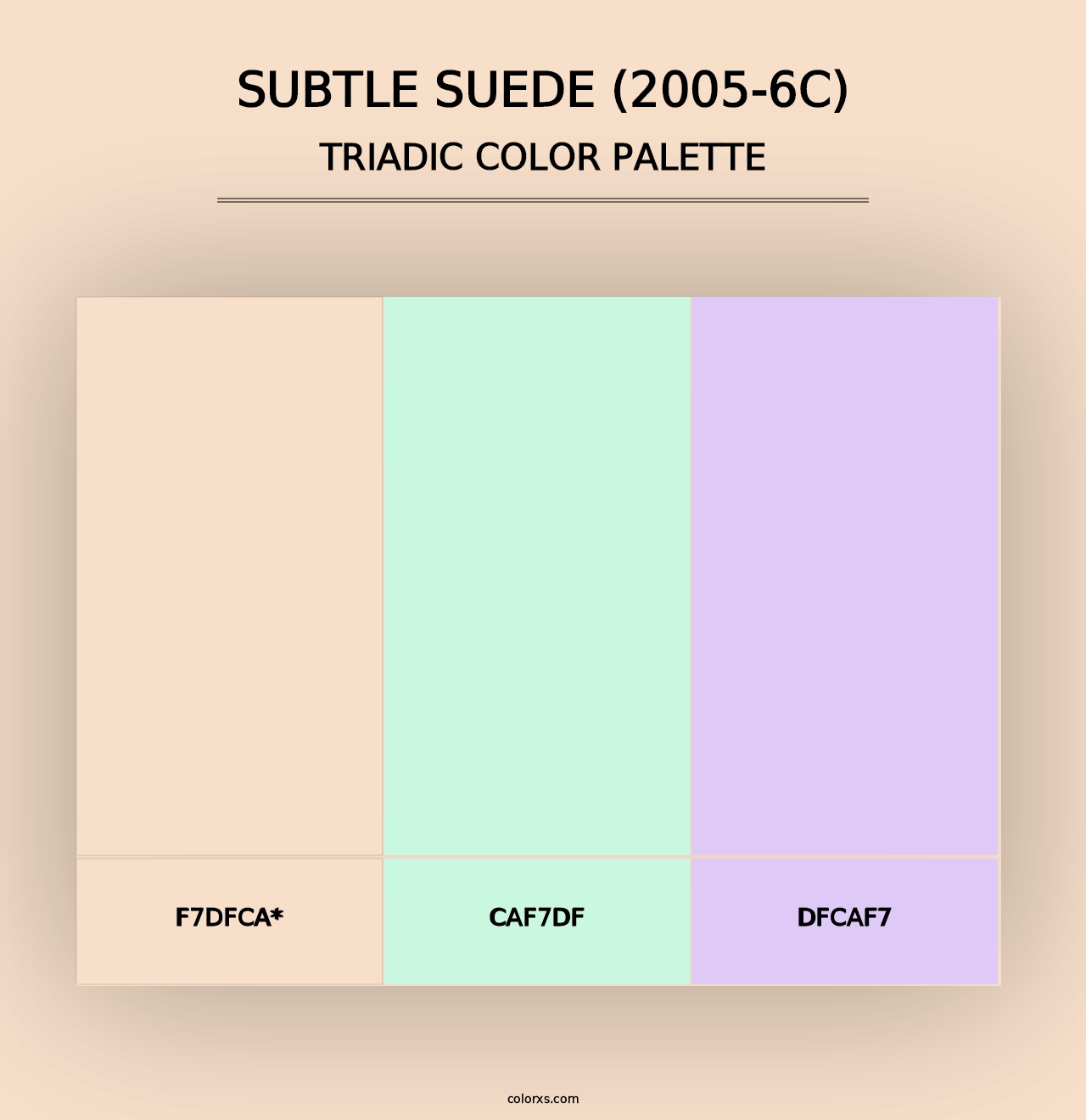 Subtle Suede (2005-6C) - Triadic Color Palette