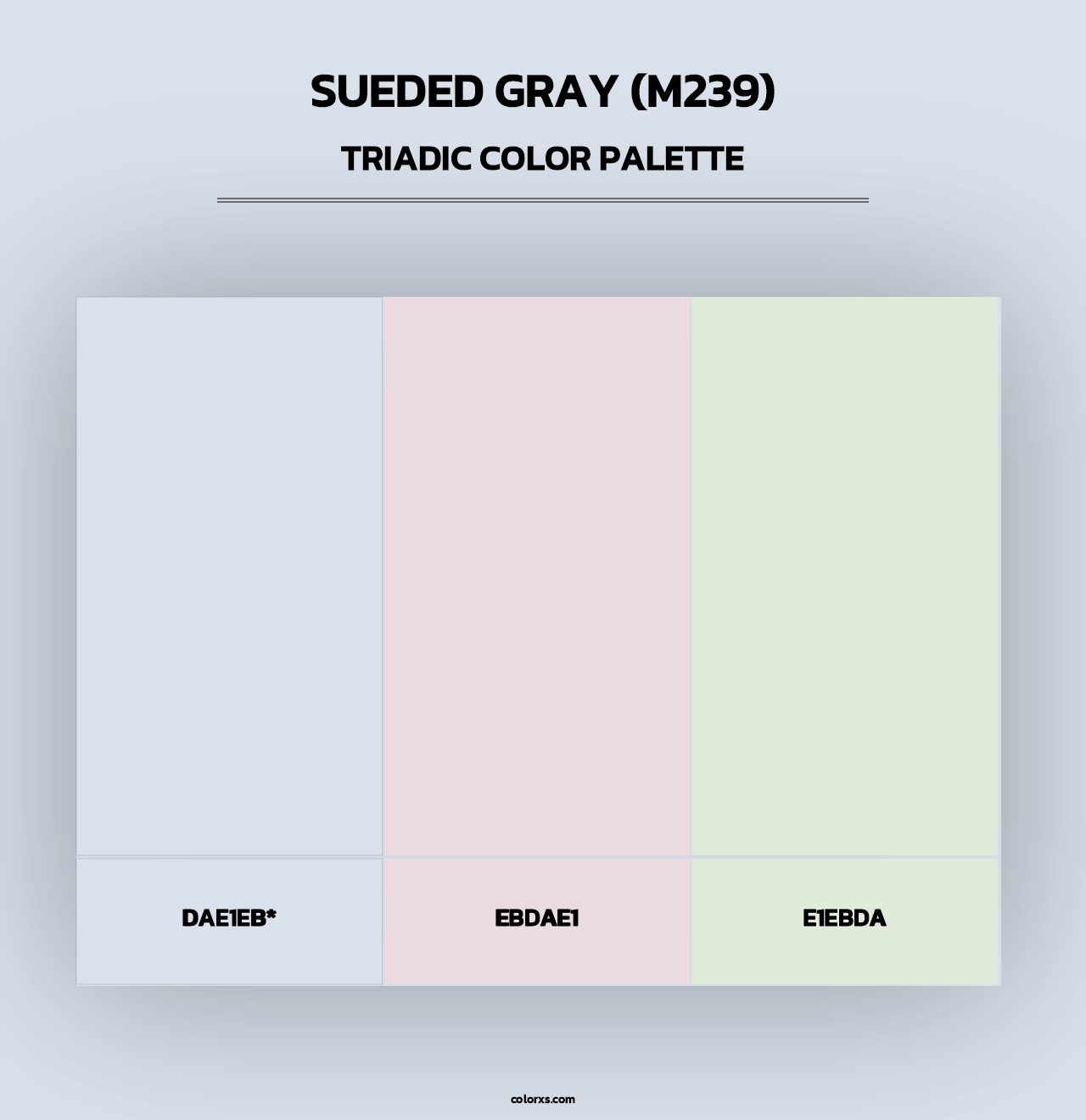 Sueded Gray (M239) - Triadic Color Palette