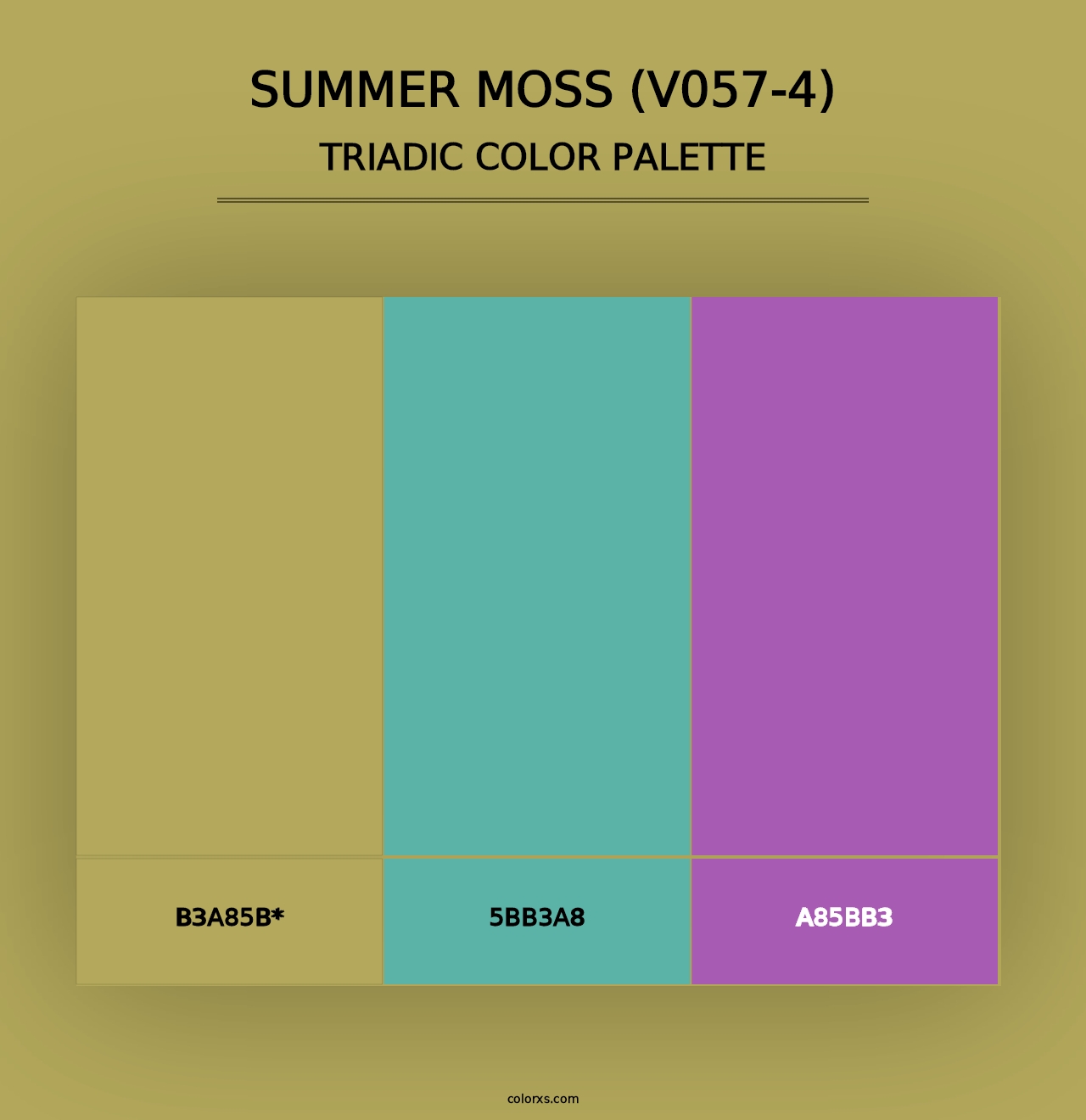 Summer Moss (V057-4) - Triadic Color Palette