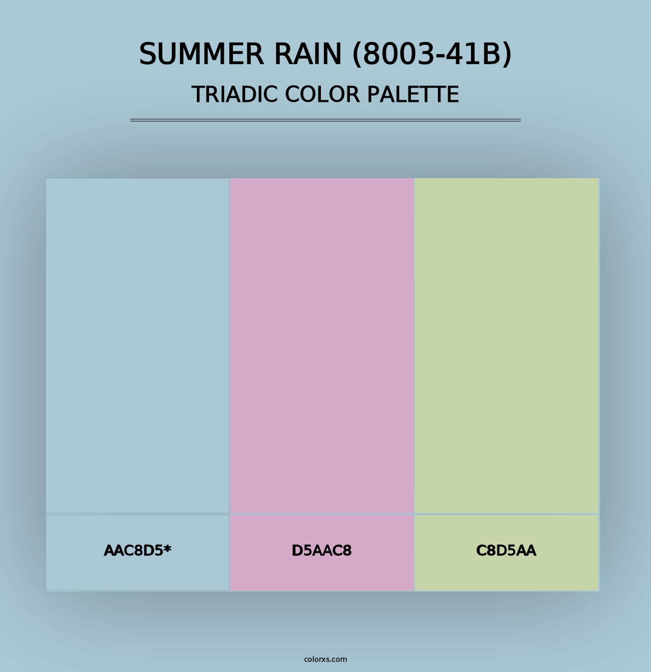 Summer Rain (8003-41B) - Triadic Color Palette