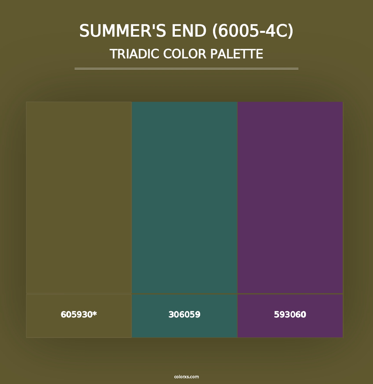 Summer's End (6005-4C) - Triadic Color Palette