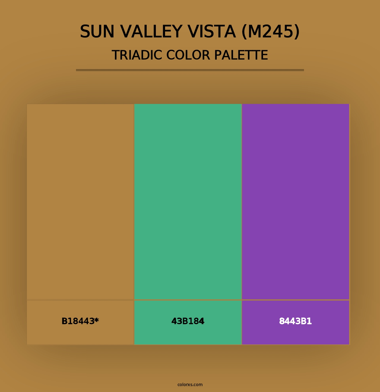 Sun Valley Vista (M245) - Triadic Color Palette