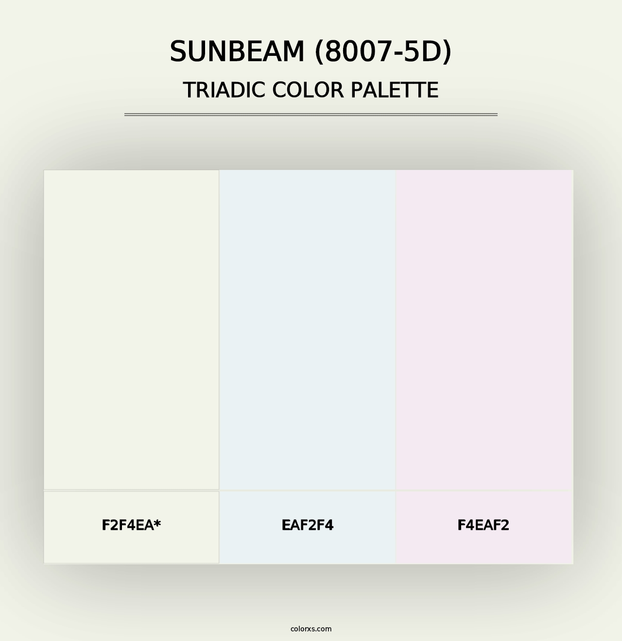 Sunbeam (8007-5D) - Triadic Color Palette