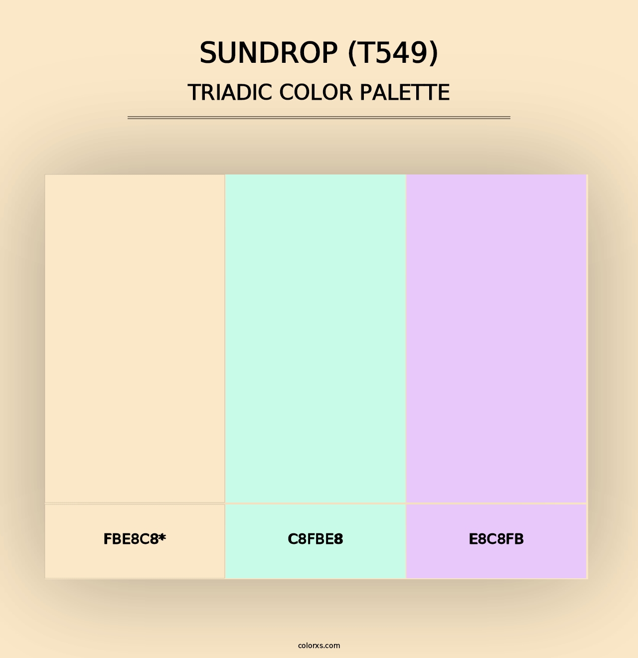 Sundrop (T549) - Triadic Color Palette