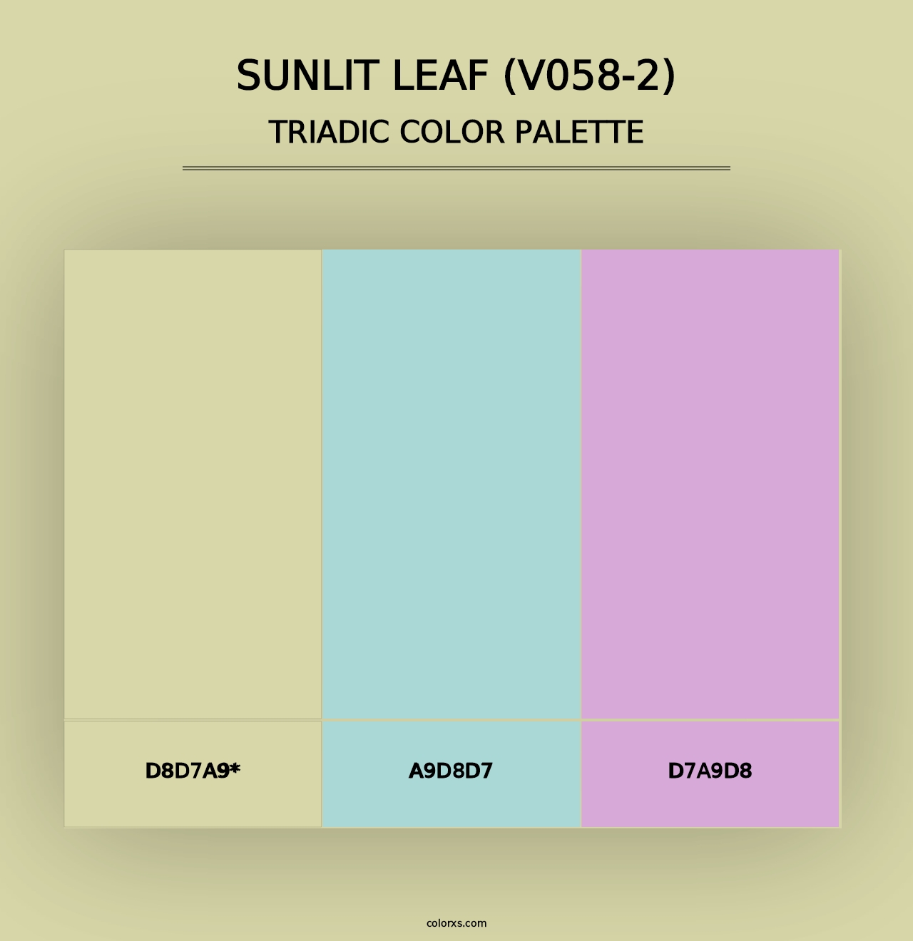 Sunlit Leaf (V058-2) - Triadic Color Palette