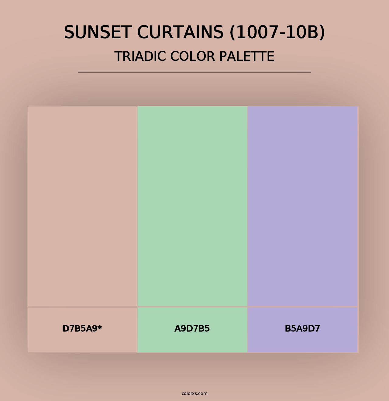 Sunset Curtains (1007-10B) - Triadic Color Palette