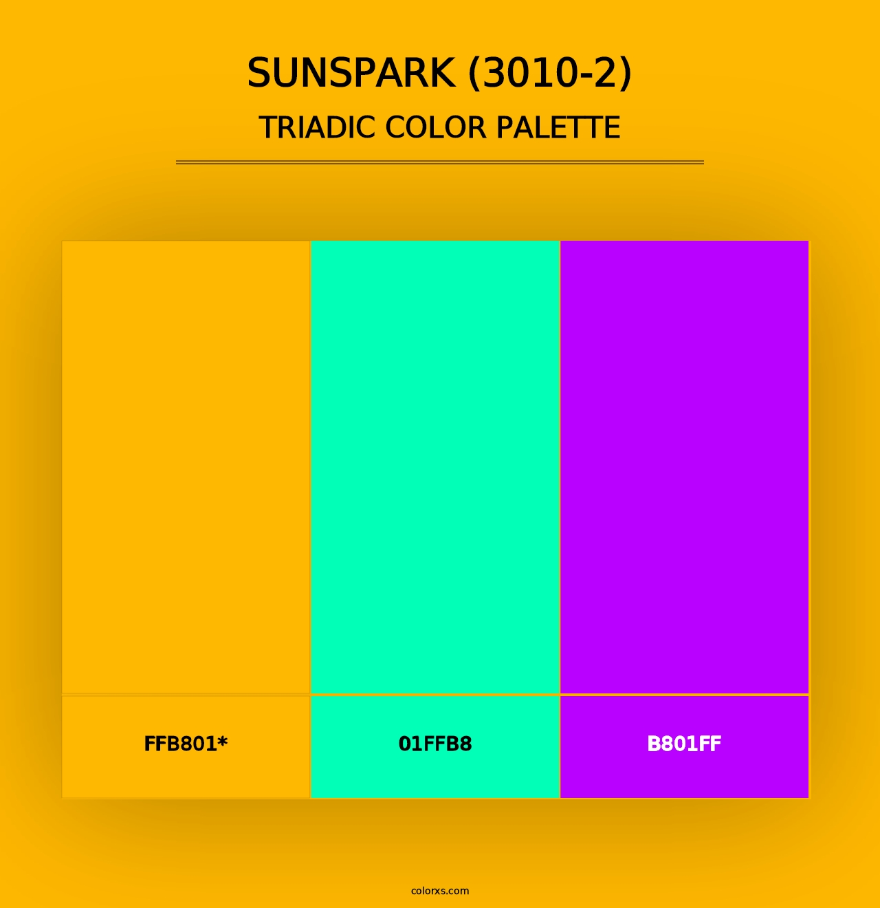 Sunspark (3010-2) - Triadic Color Palette