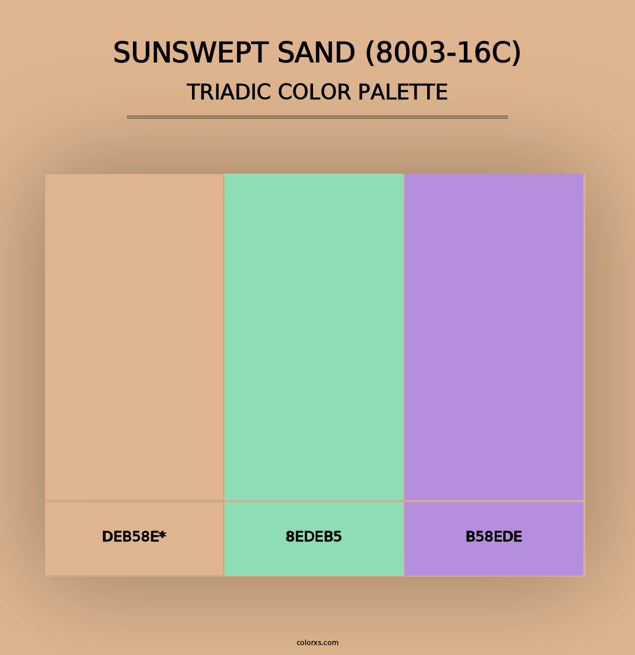 Sunswept Sand (8003-16C) - Triadic Color Palette