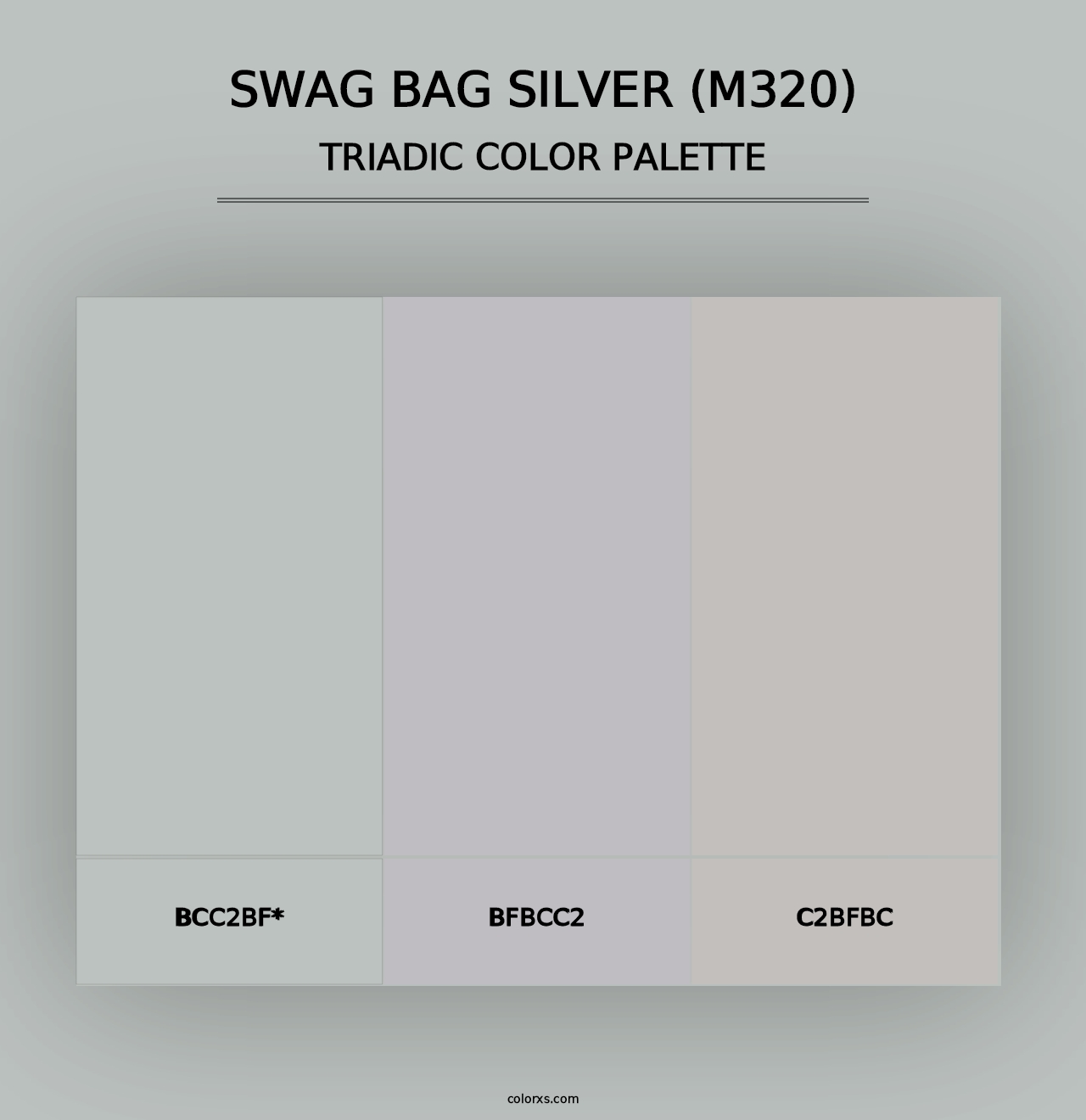 Swag Bag Silver (M320) - Triadic Color Palette