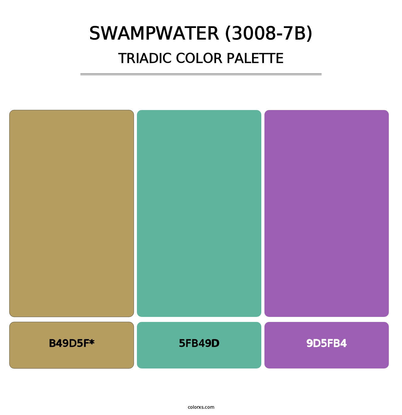 Swampwater (3008-7B) - Triadic Color Palette