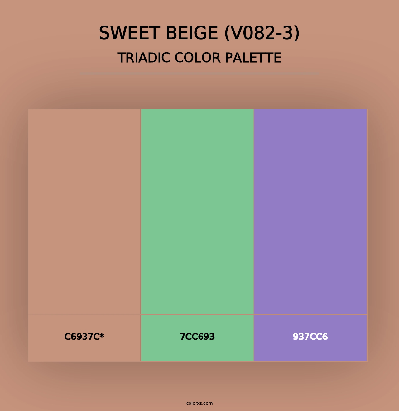 Sweet Beige (V082-3) - Triadic Color Palette