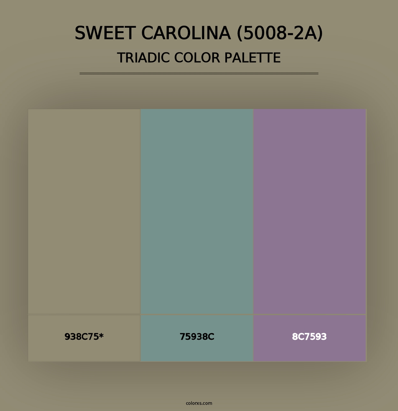 Sweet Carolina (5008-2A) - Triadic Color Palette