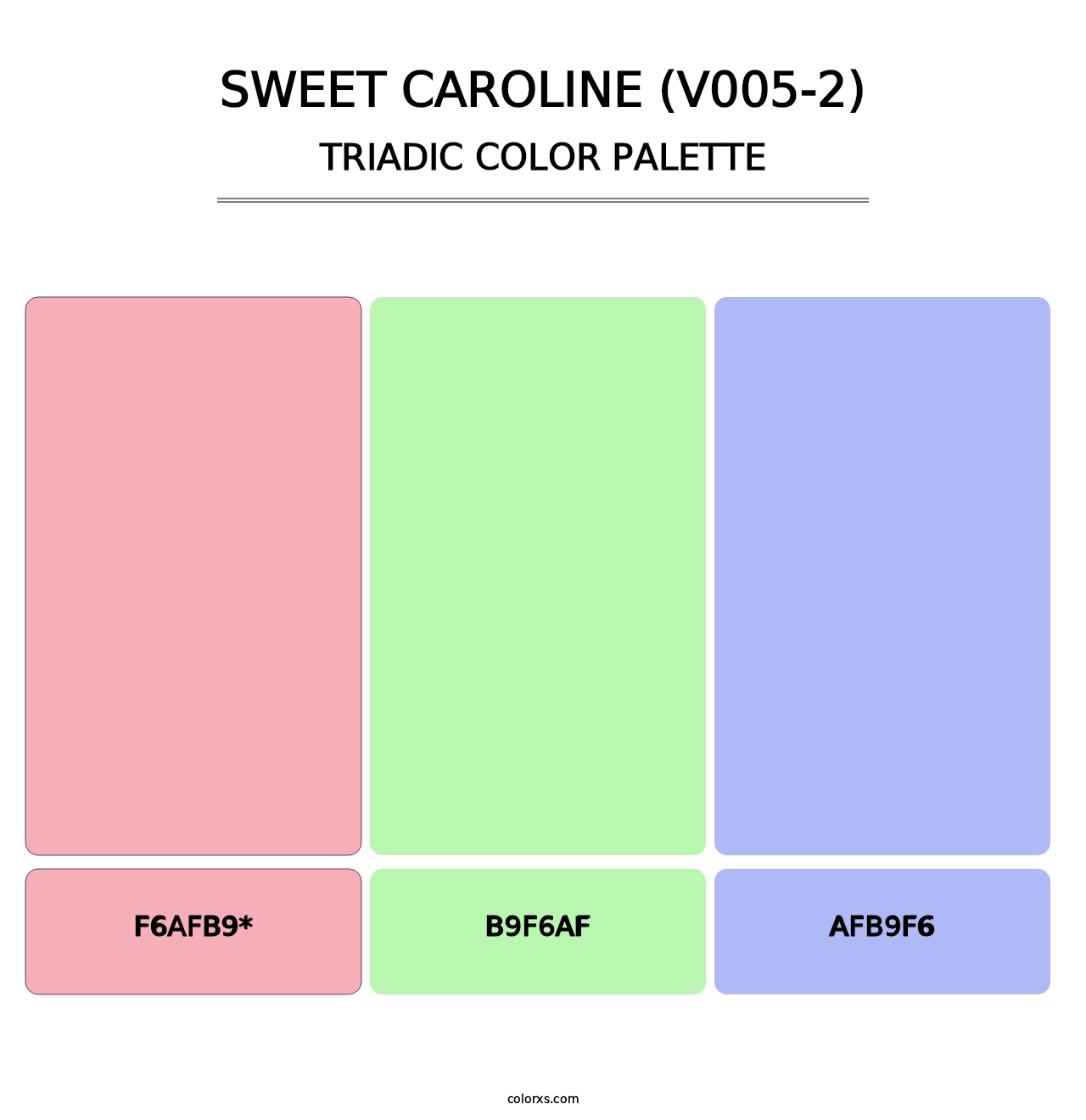 Sweet Caroline (V005-2) - Triadic Color Palette