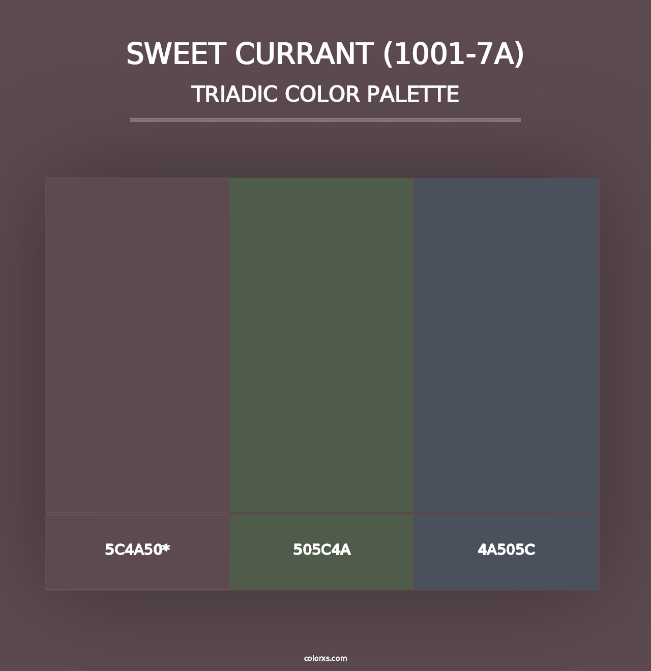 Sweet Currant (1001-7A) - Triadic Color Palette