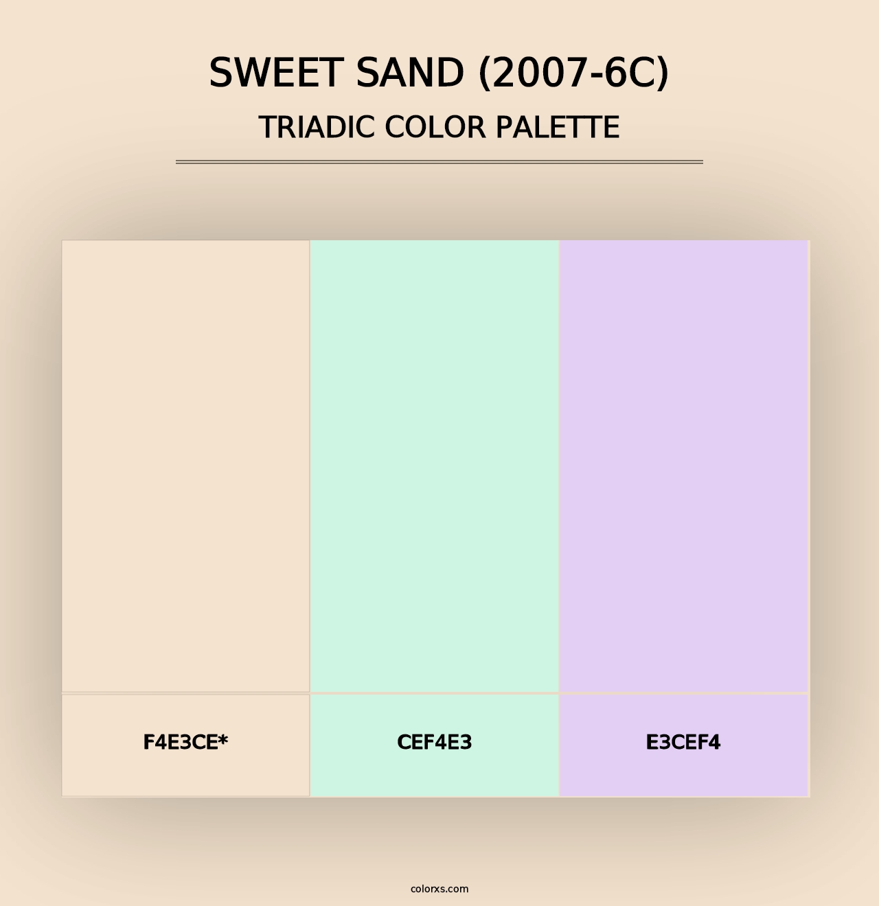 Sweet Sand (2007-6C) - Triadic Color Palette