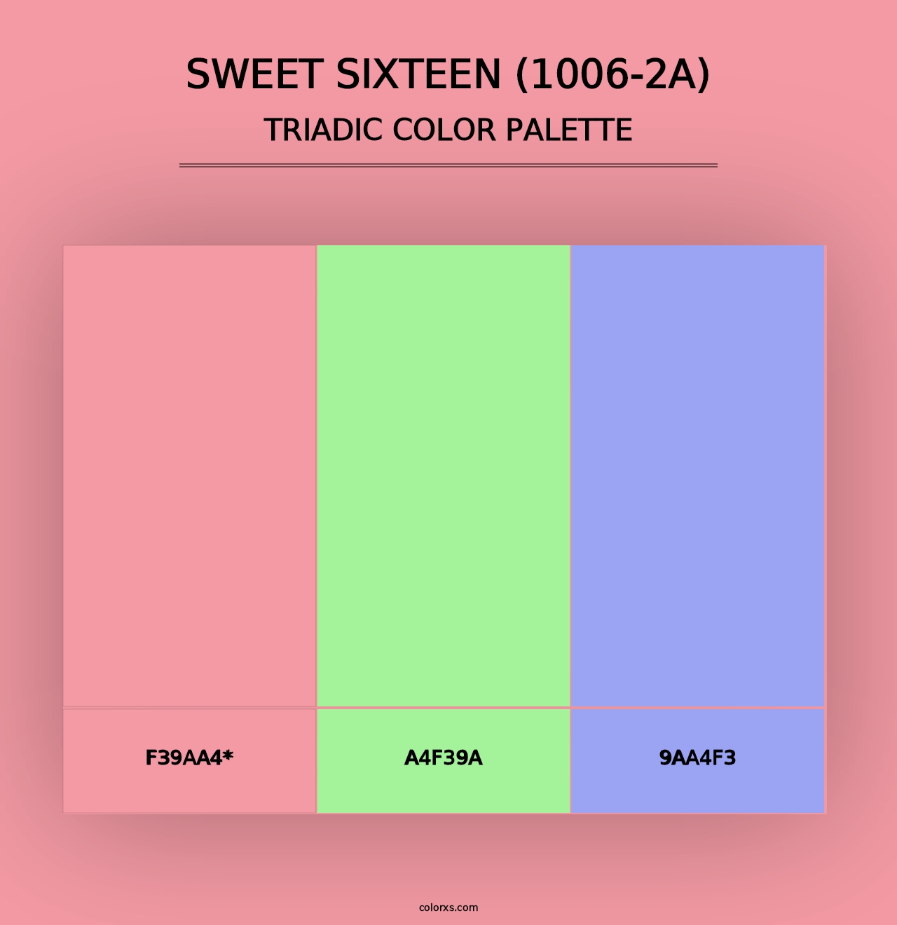 Sweet Sixteen (1006-2A) - Triadic Color Palette