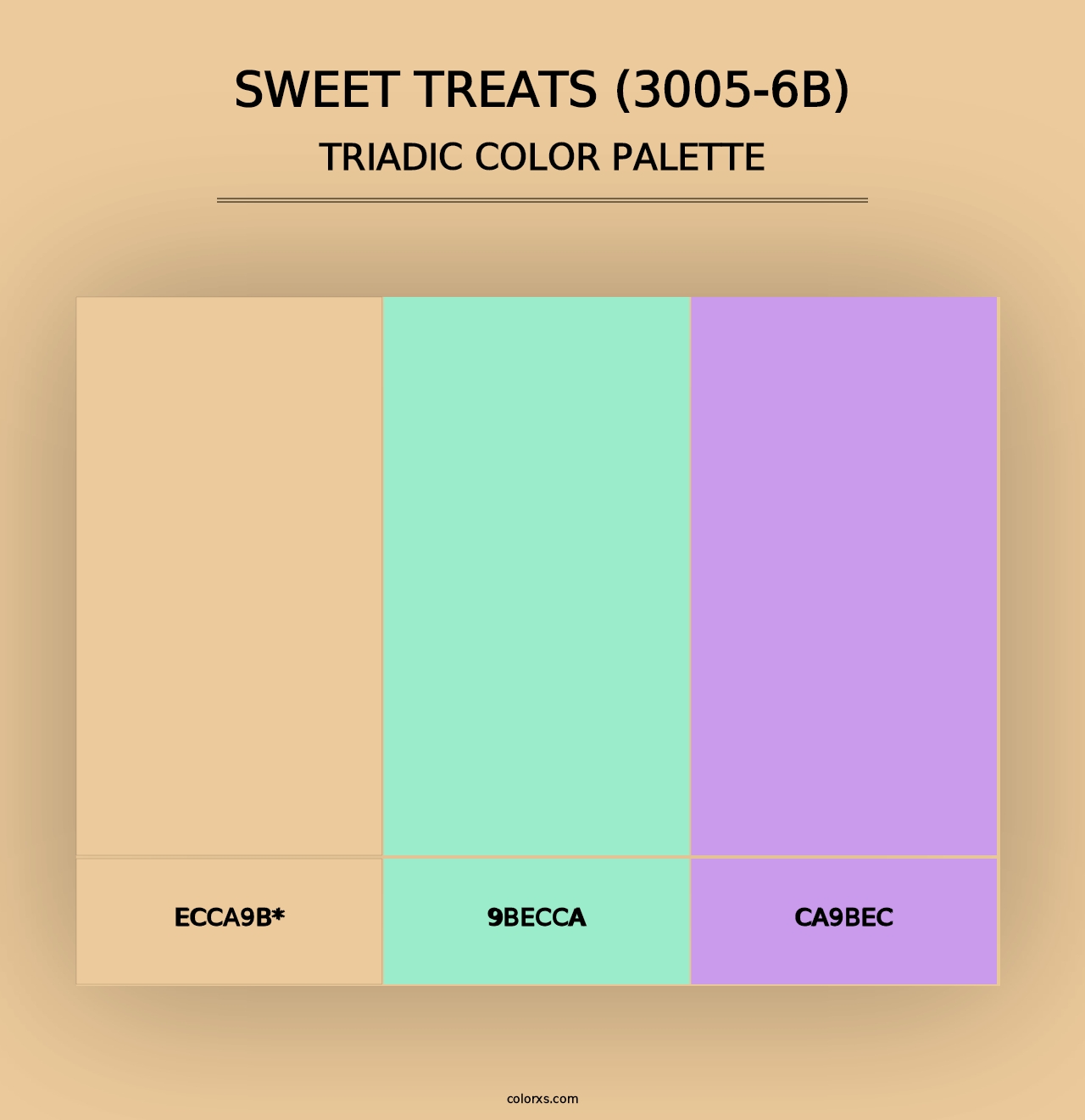 Sweet Treats (3005-6B) - Triadic Color Palette