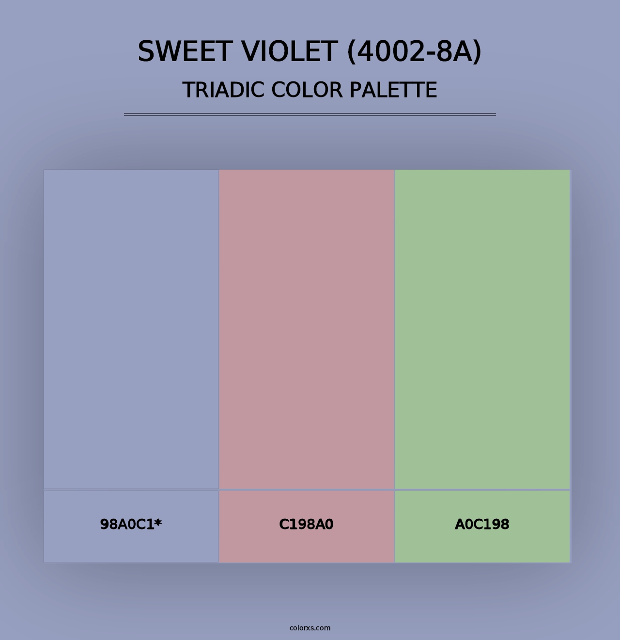 Sweet Violet (4002-8A) - Triadic Color Palette