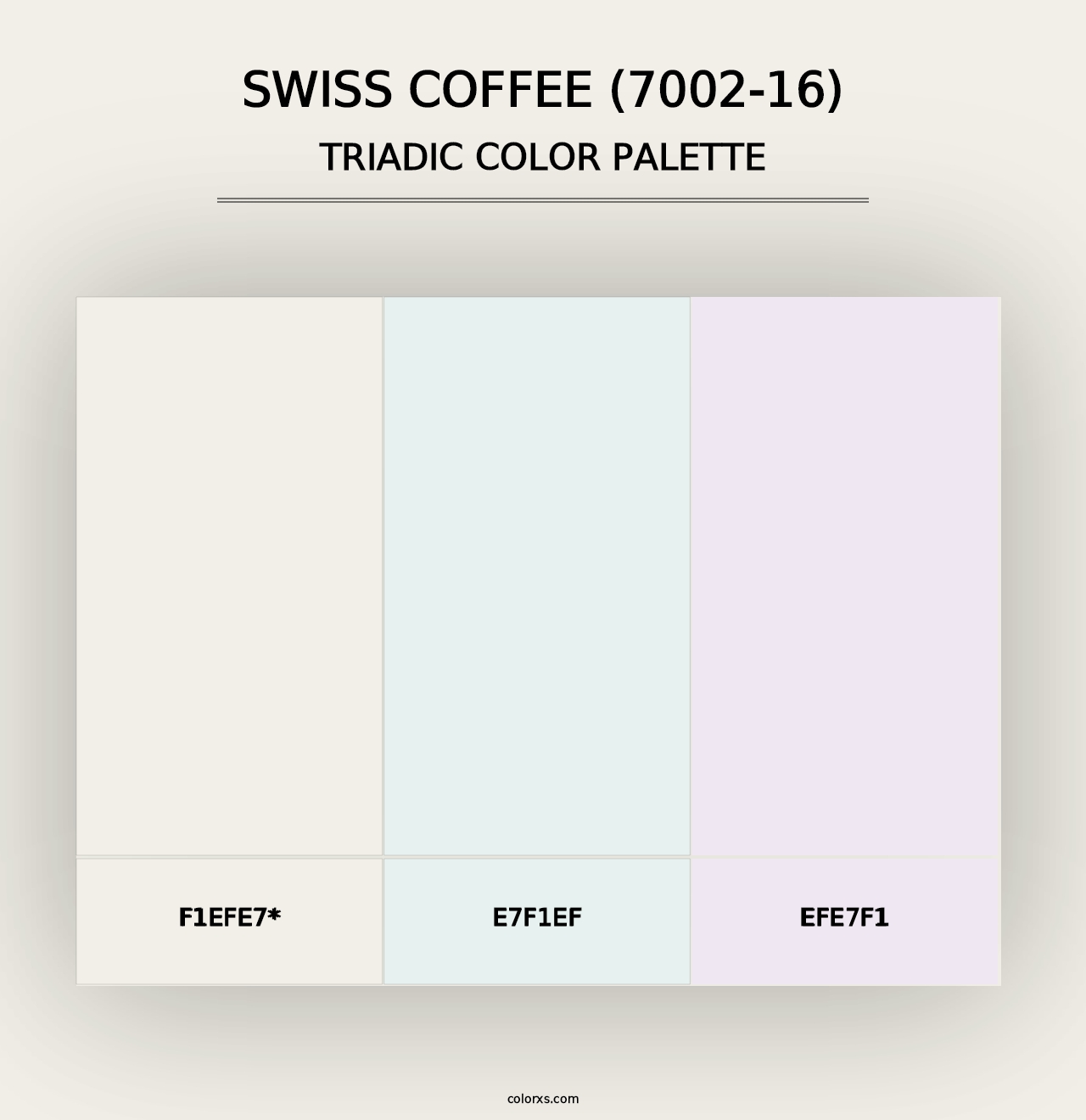 Swiss Coffee (7002-16) - Triadic Color Palette