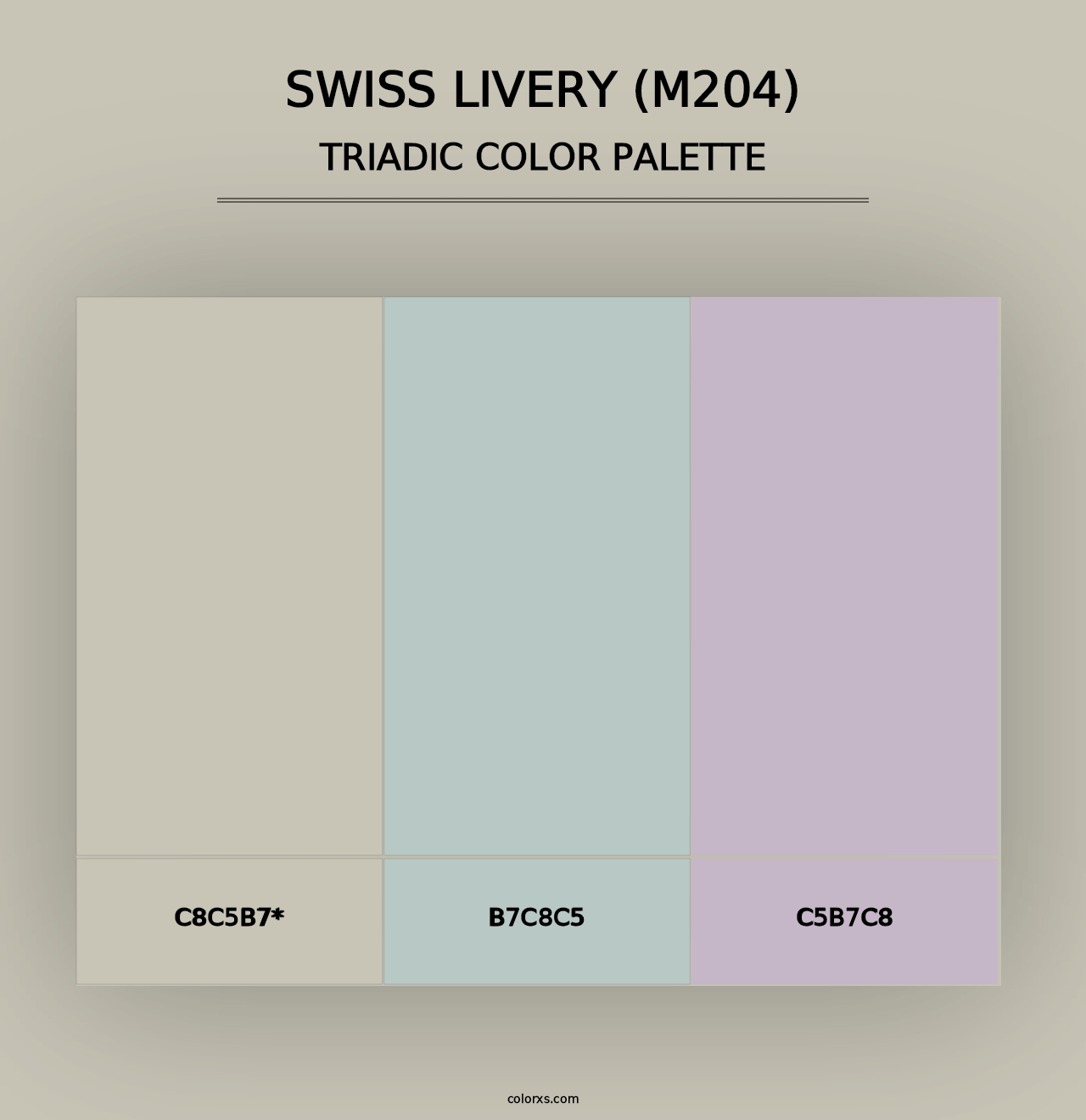 Swiss Livery (M204) - Triadic Color Palette