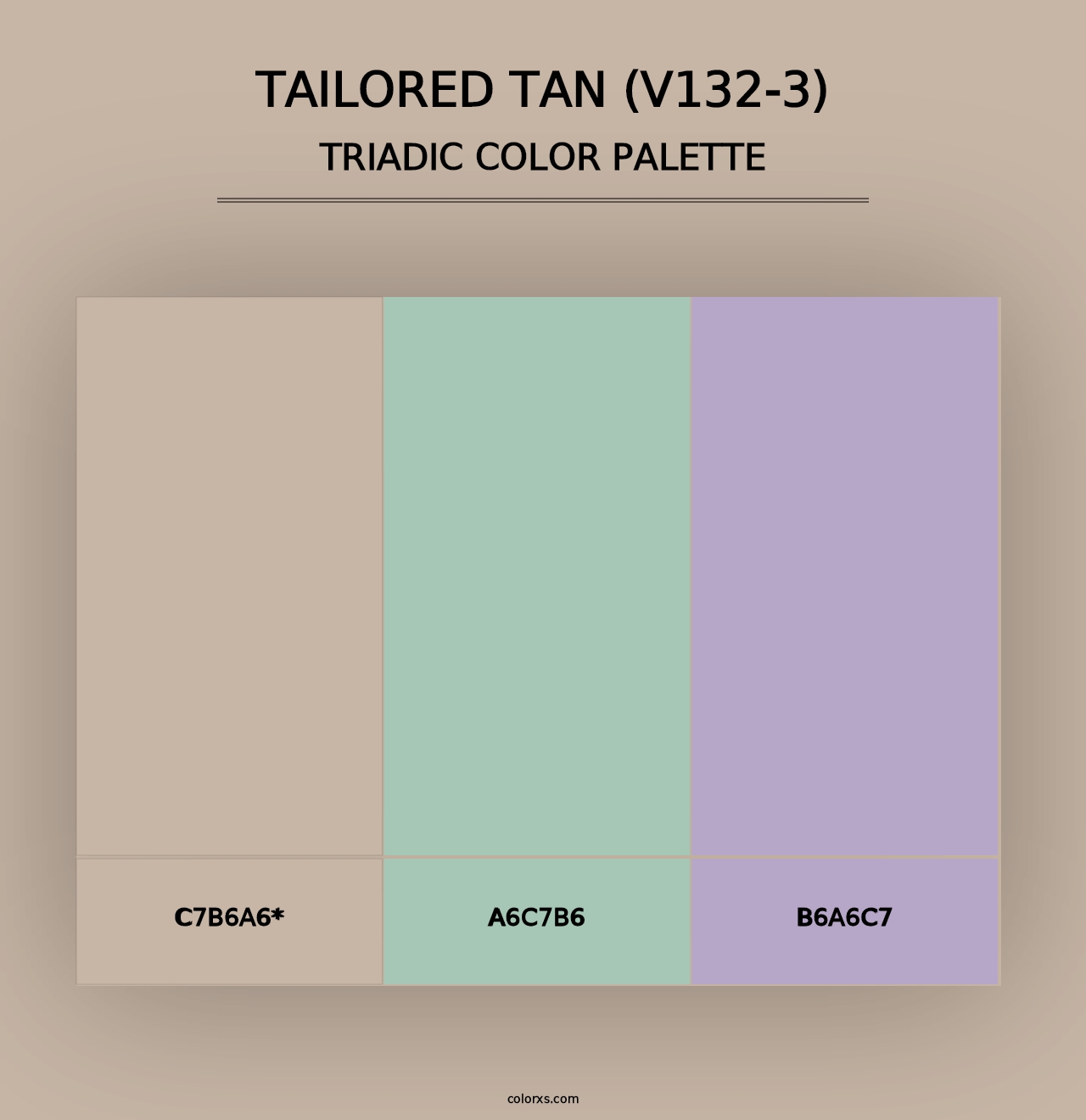 Tailored Tan (V132-3) - Triadic Color Palette