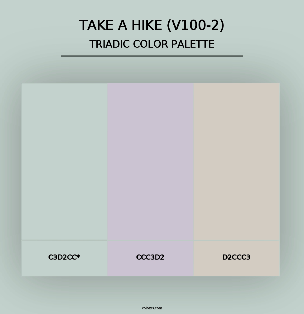 Take a Hike (V100-2) - Triadic Color Palette