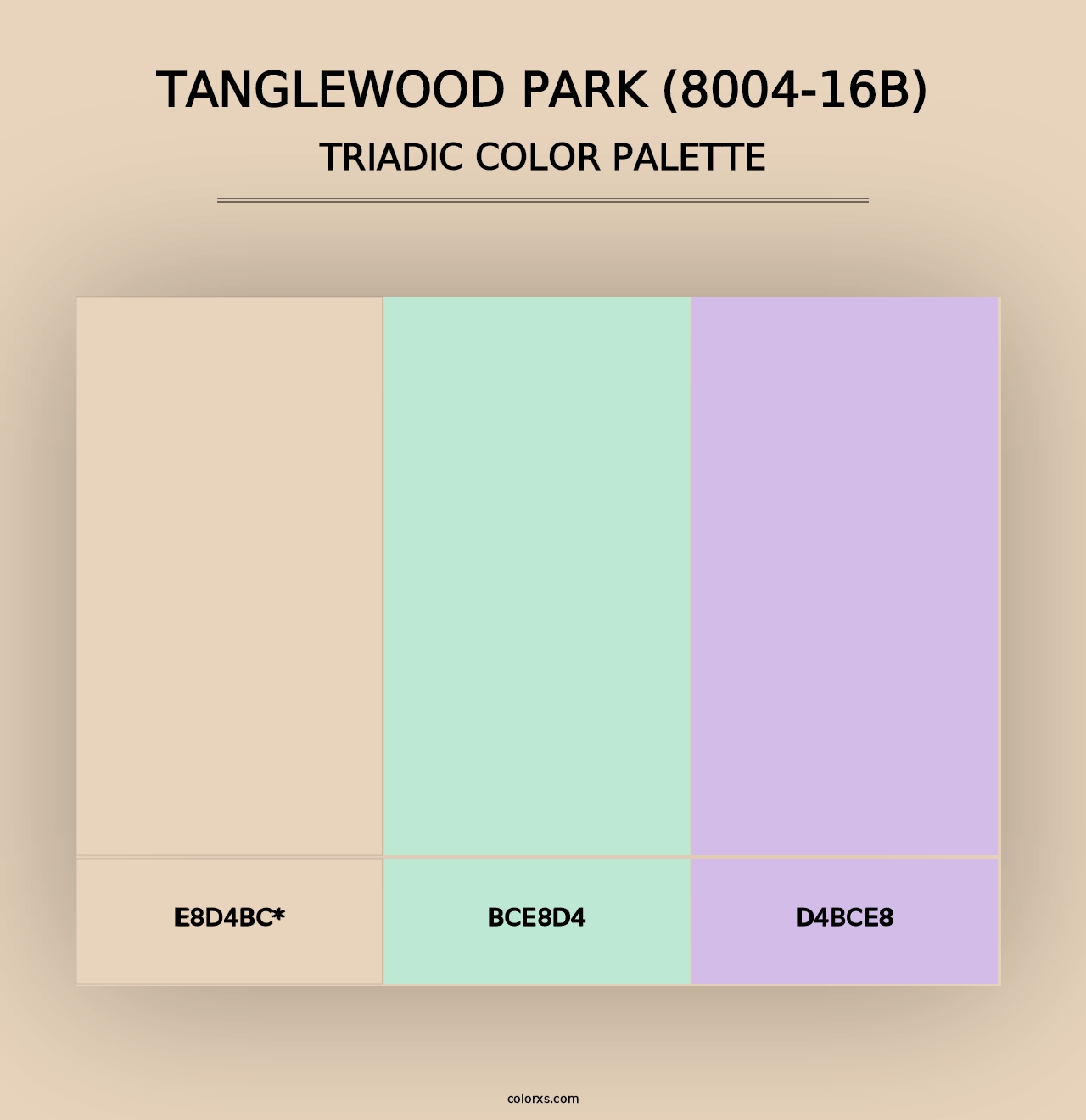 Tanglewood Park (8004-16B) - Triadic Color Palette