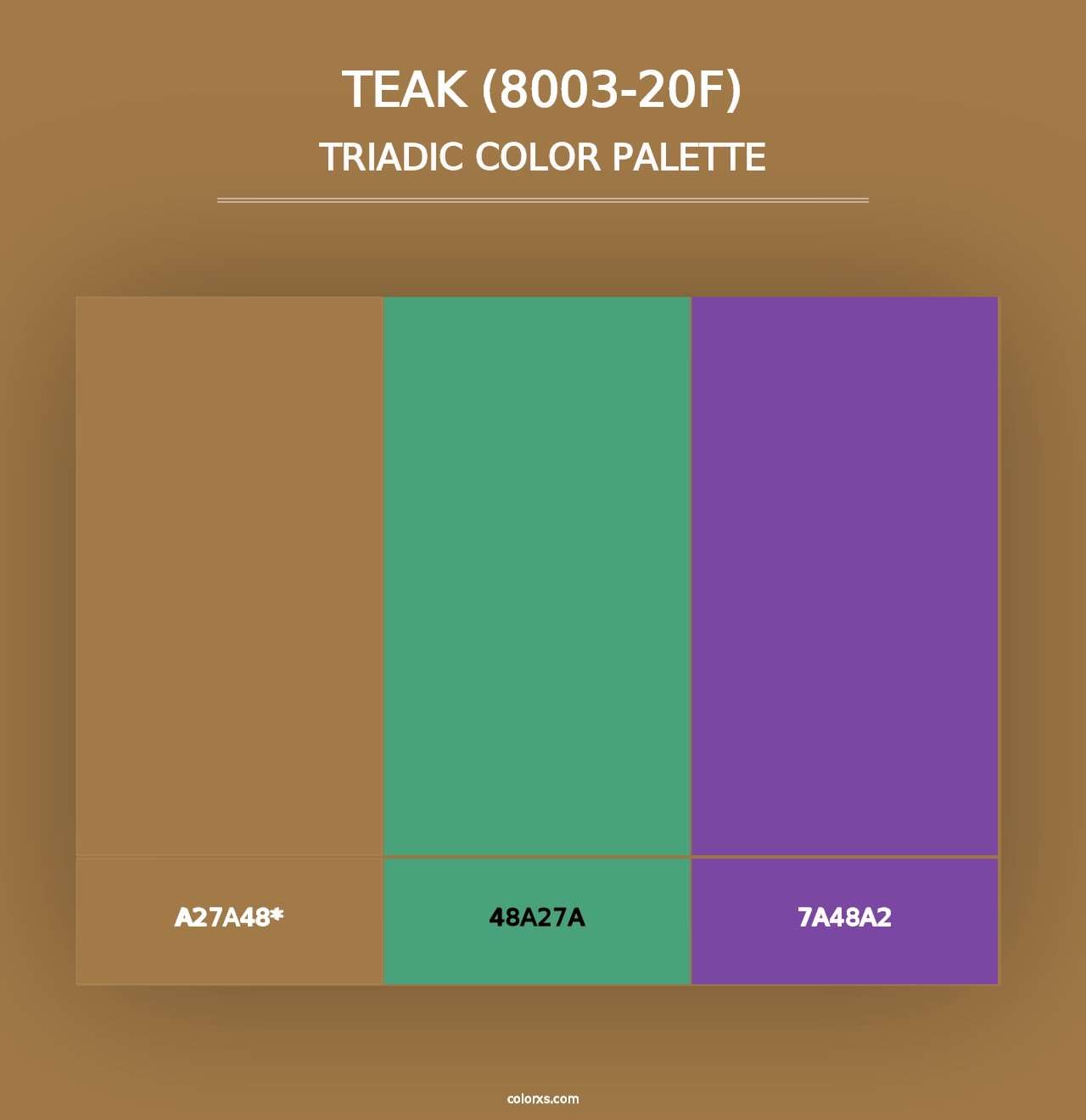 Teak (8003-20F) - Triadic Color Palette