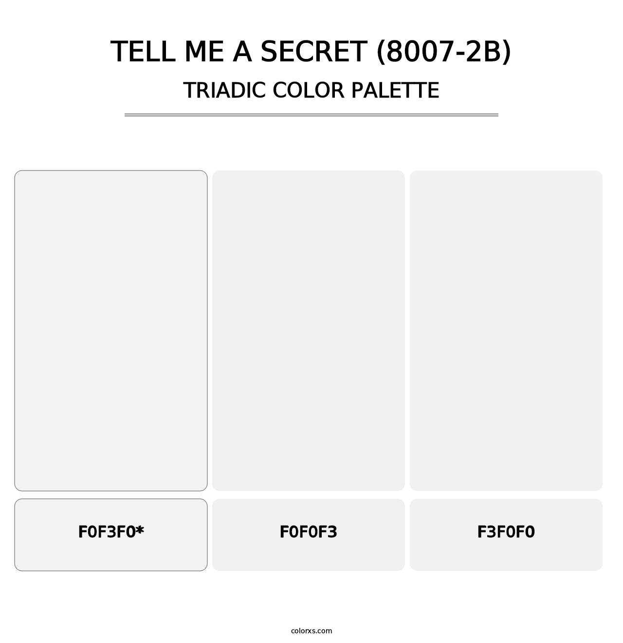 Tell Me a Secret (8007-2B) - Triadic Color Palette