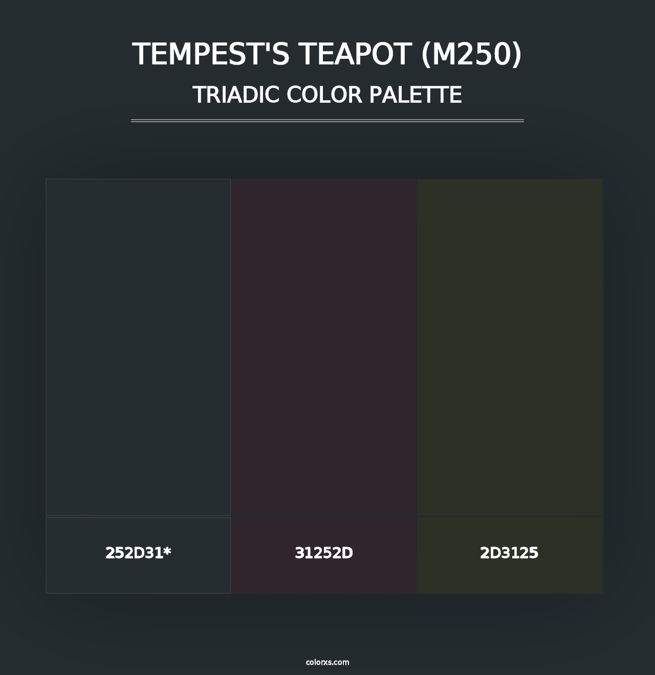 Tempest's Teapot (M250) - Triadic Color Palette