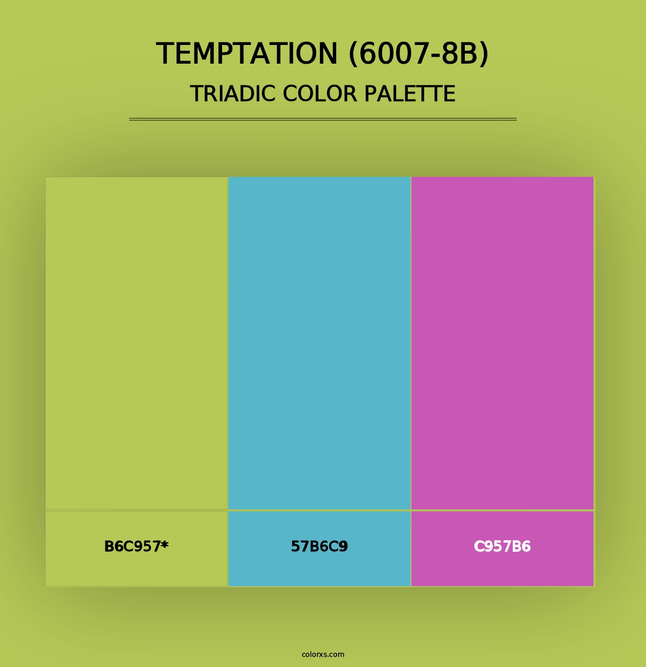 Temptation (6007-8B) - Triadic Color Palette