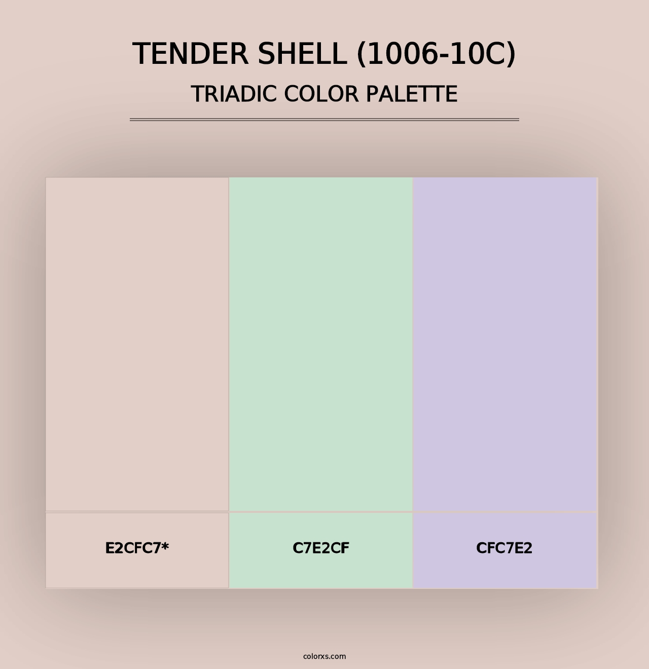 Tender Shell (1006-10C) - Triadic Color Palette