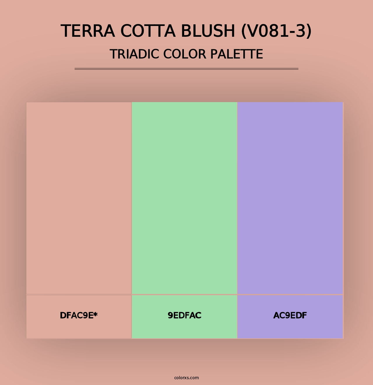 Terra Cotta Blush (V081-3) - Triadic Color Palette