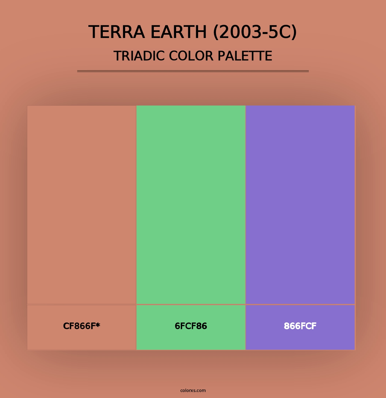 Terra Earth (2003-5C) - Triadic Color Palette