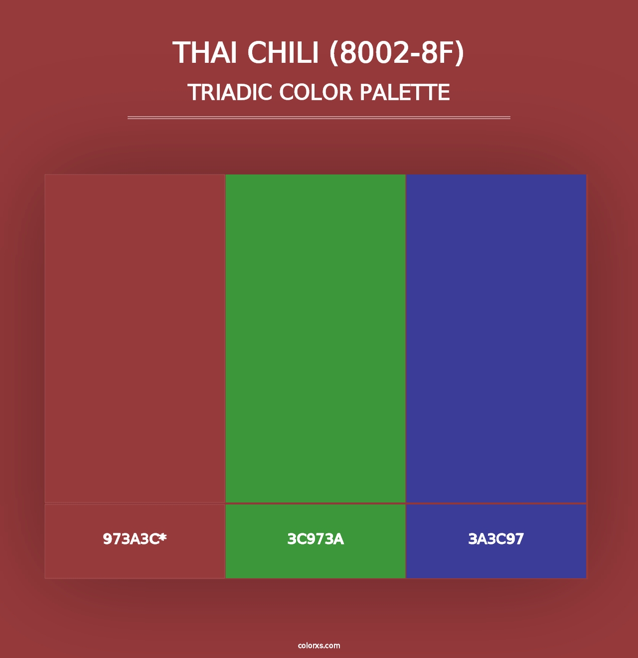 Thai Chili (8002-8F) - Triadic Color Palette