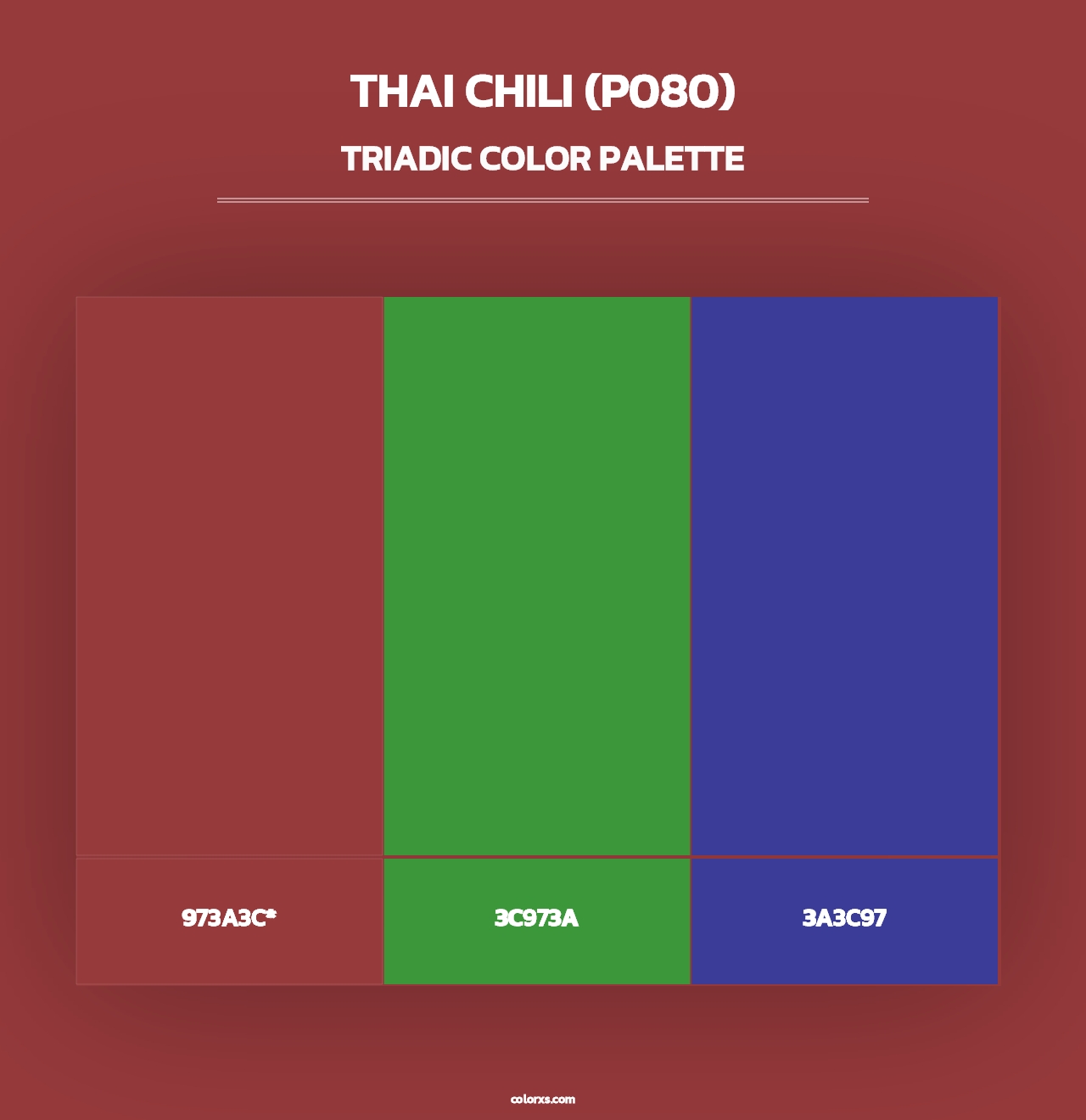 Thai Chili (P080) - Triadic Color Palette