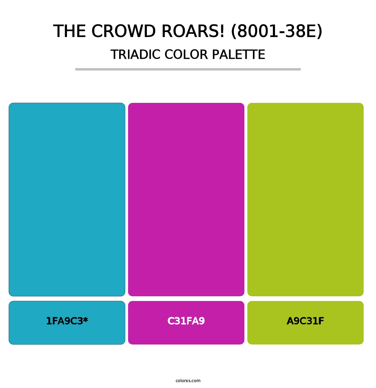 The Crowd Roars! (8001-38E) - Triadic Color Palette