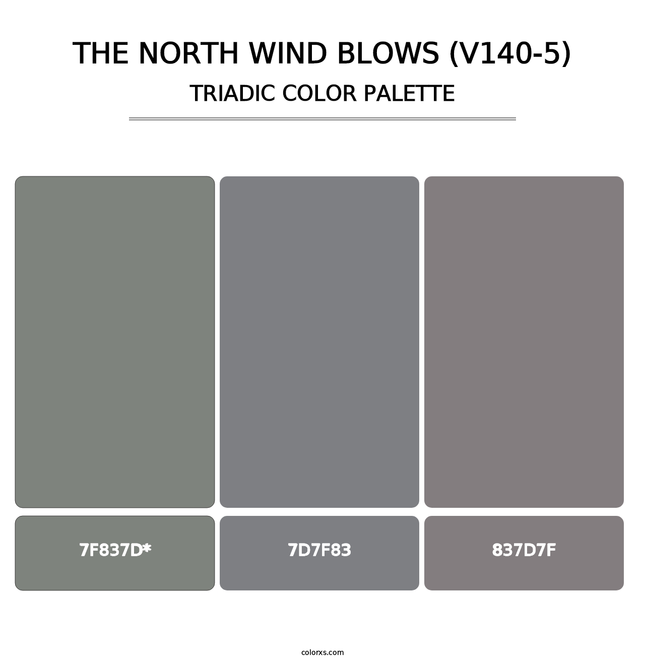 The North Wind Blows (V140-5) - Triadic Color Palette