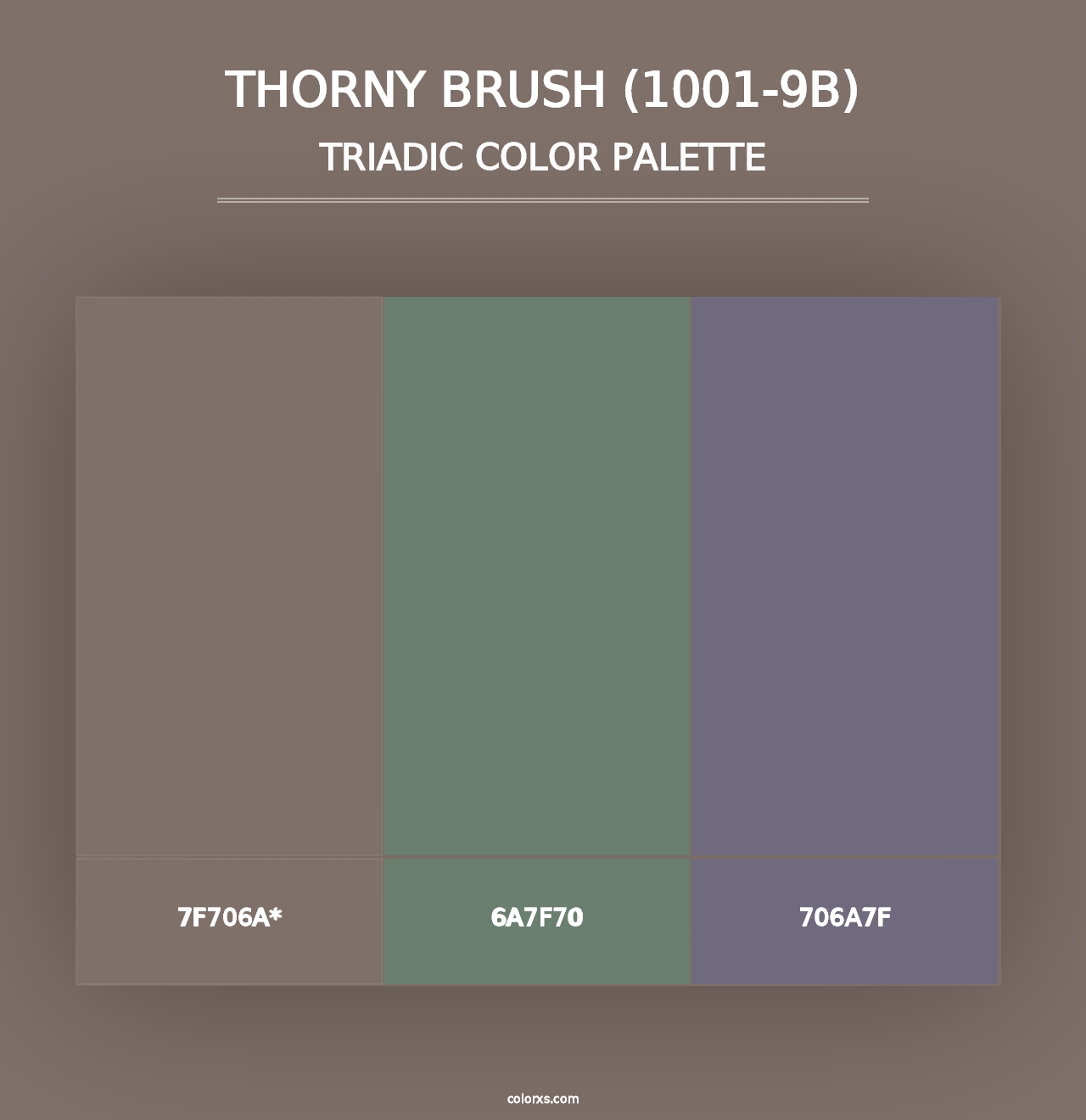 Thorny Brush (1001-9B) - Triadic Color Palette