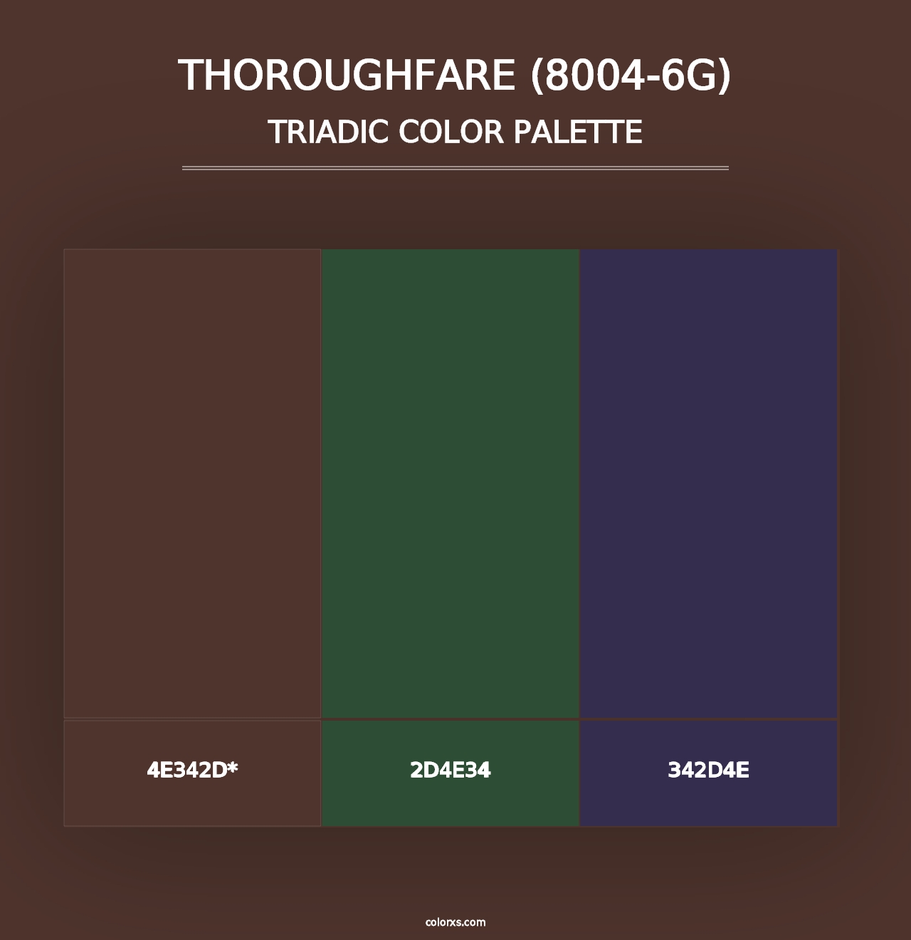 Thoroughfare (8004-6G) - Triadic Color Palette