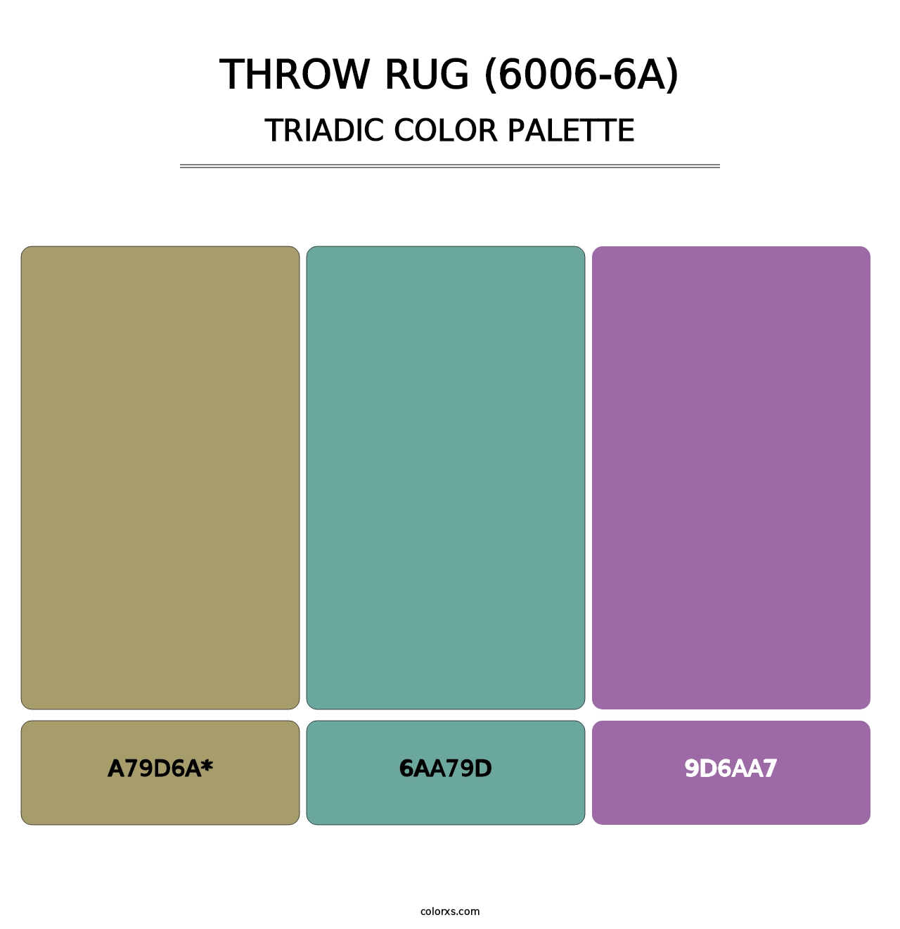 Throw Rug (6006-6A) - Triadic Color Palette