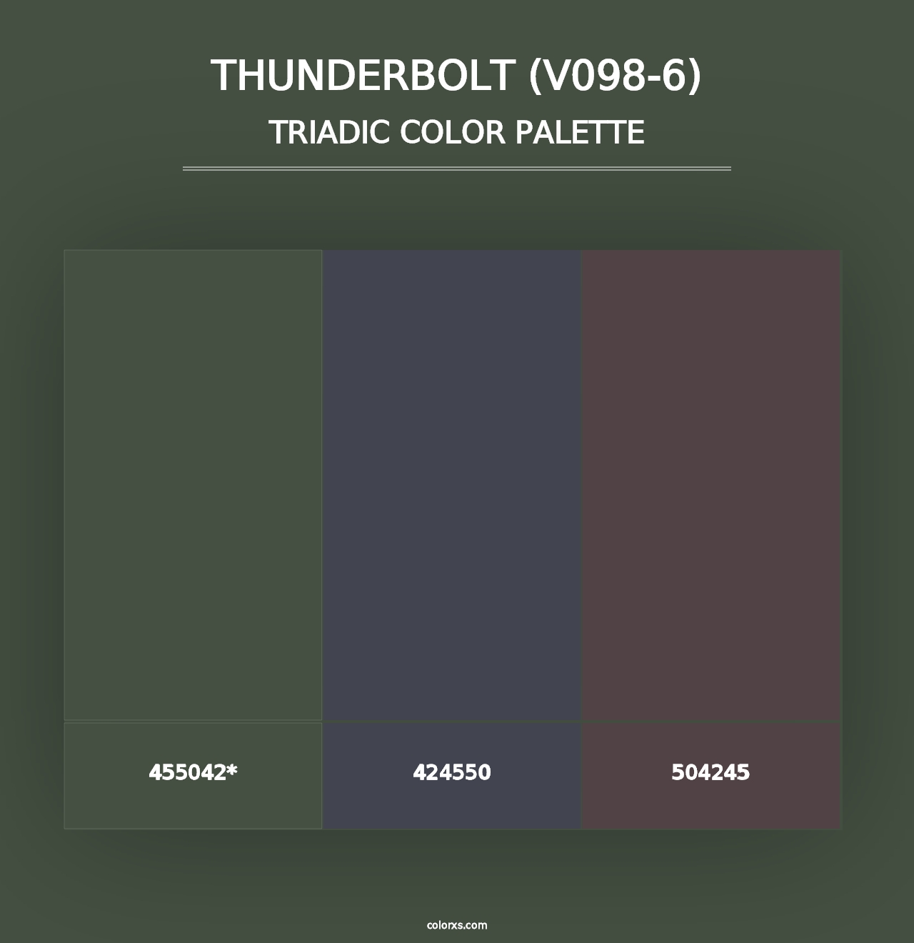 Thunderbolt (V098-6) - Triadic Color Palette