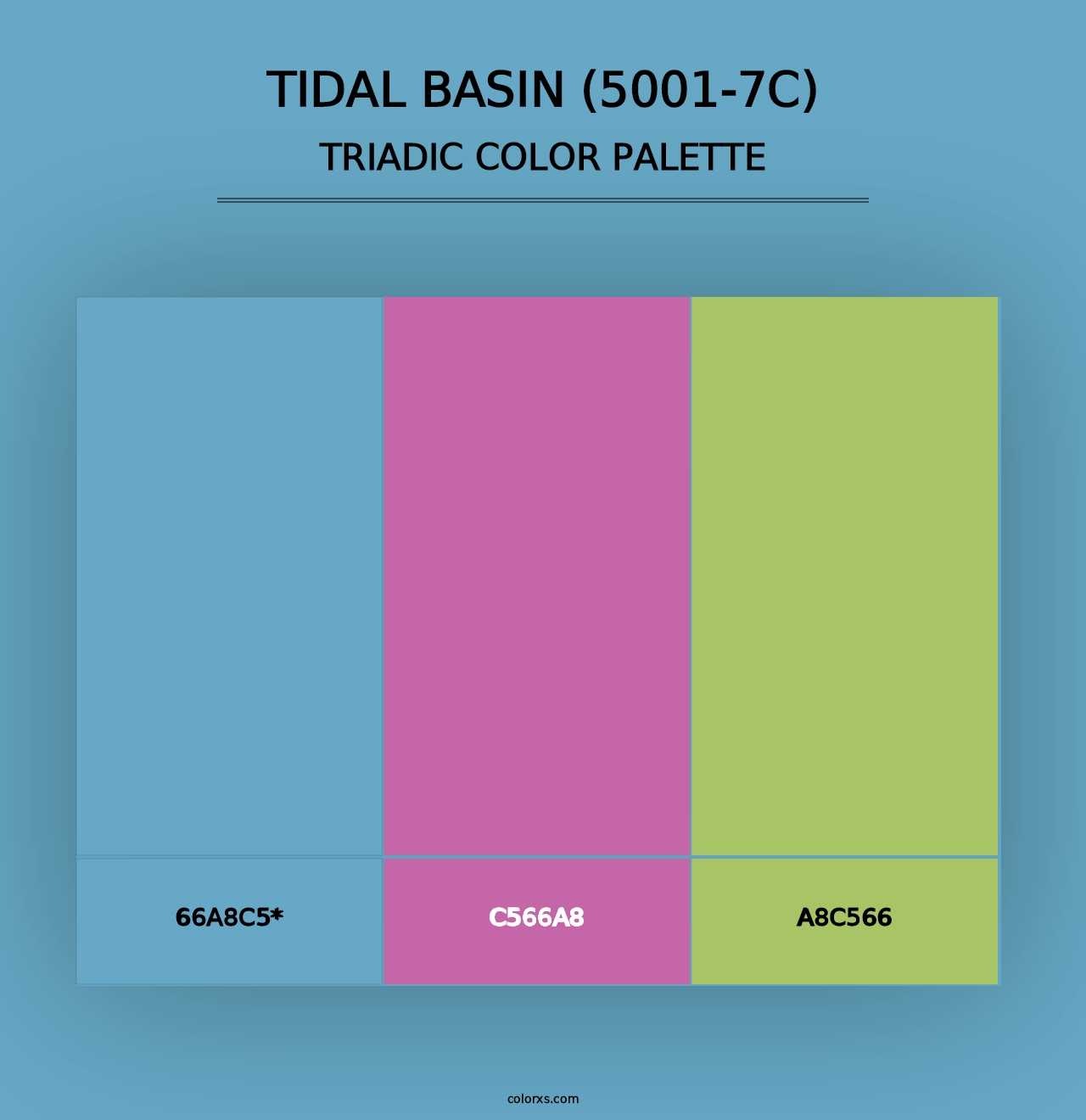 Tidal Basin (5001-7C) - Triadic Color Palette