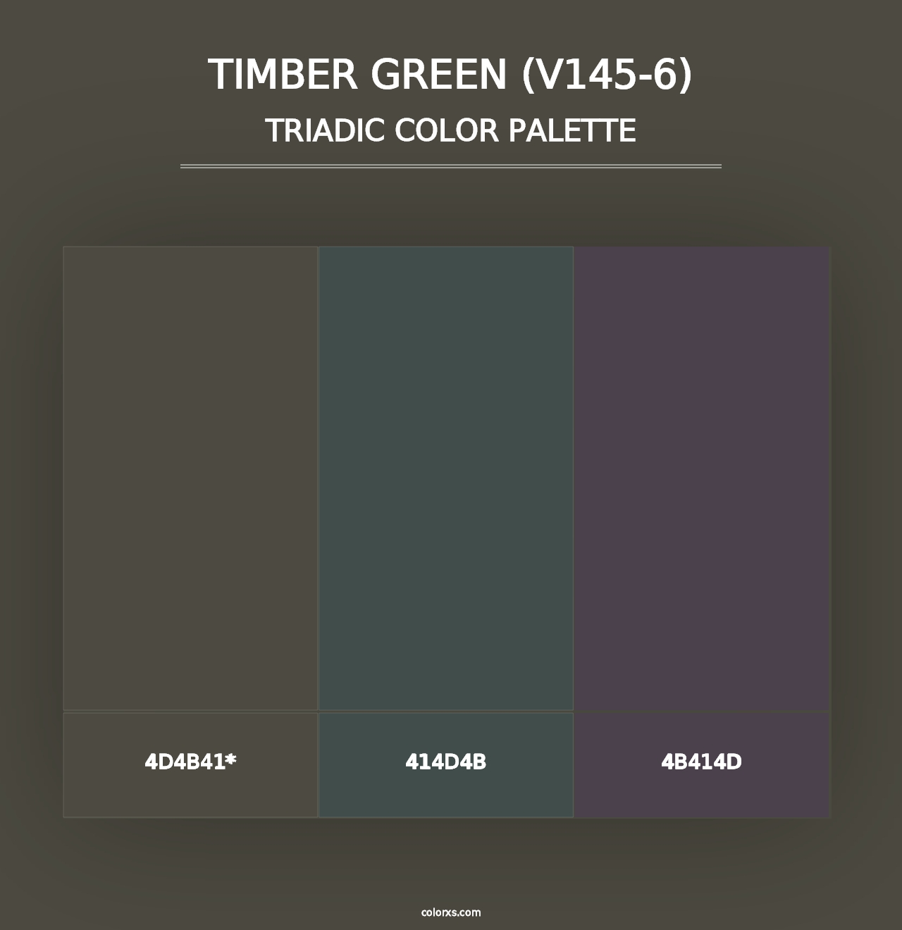 Timber Green (V145-6) - Triadic Color Palette