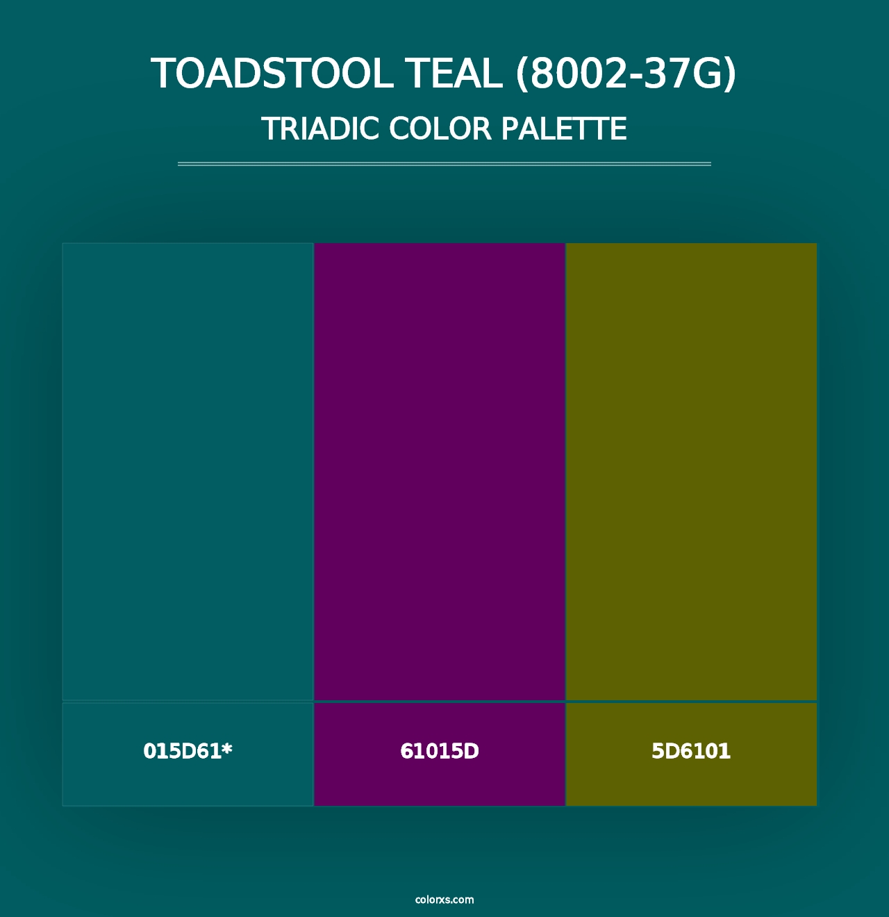 Toadstool Teal (8002-37G) - Triadic Color Palette