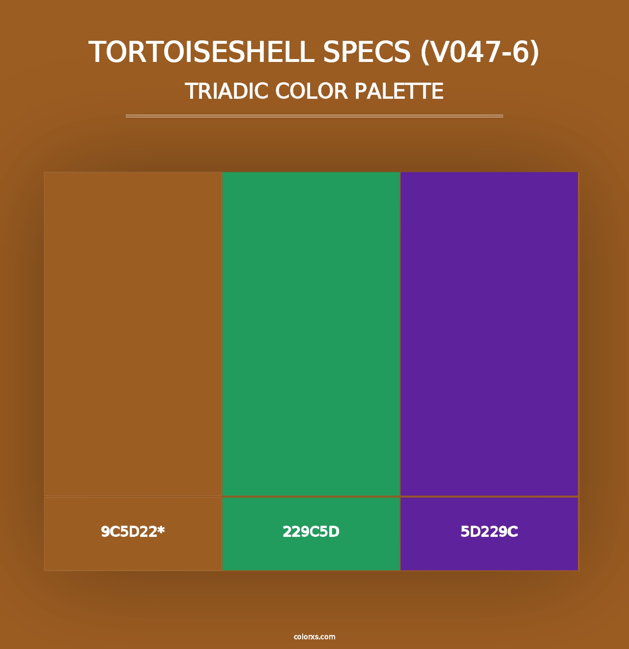 Tortoiseshell Specs (V047-6) - Triadic Color Palette