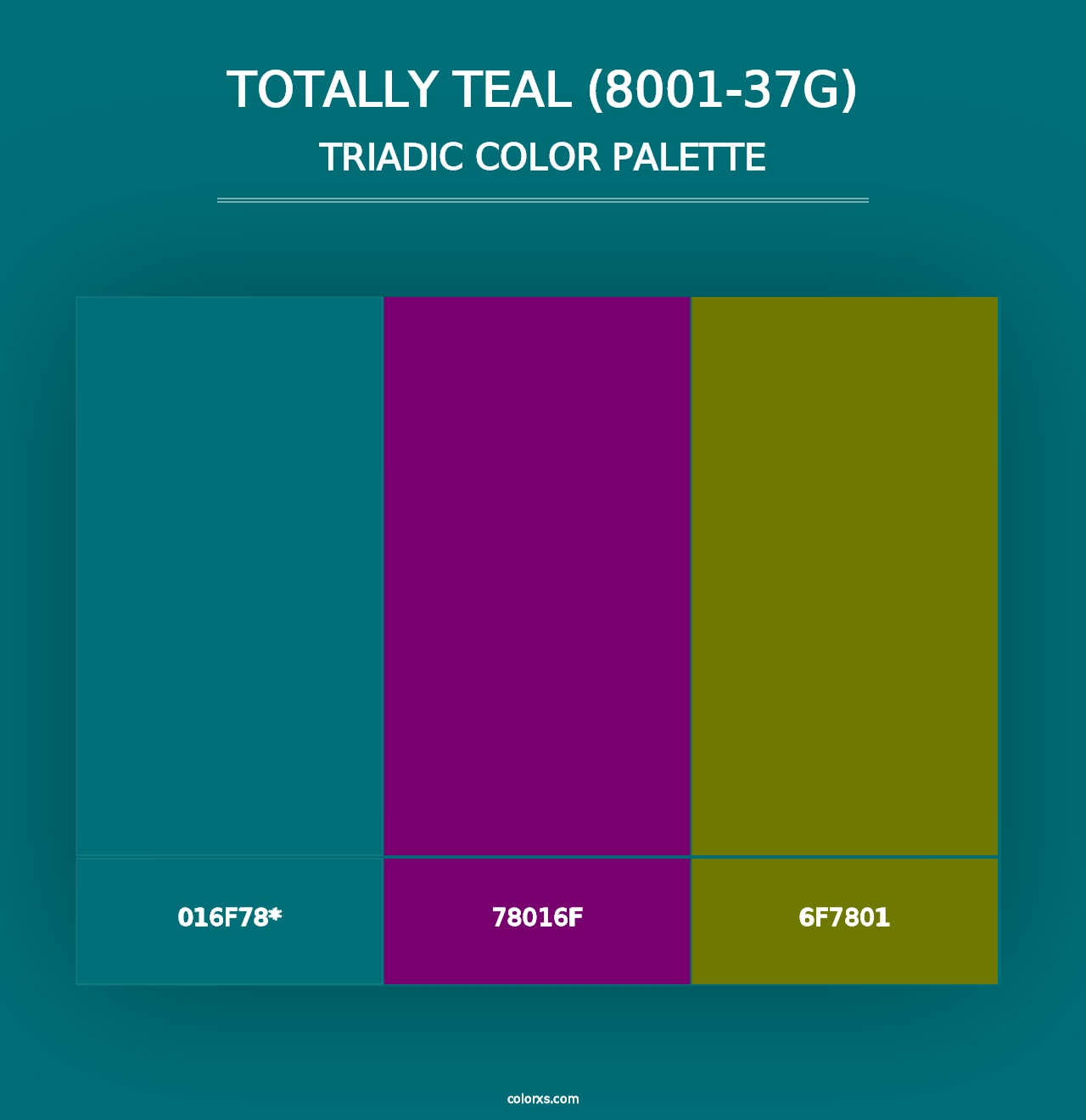 Totally Teal (8001-37G) - Triadic Color Palette