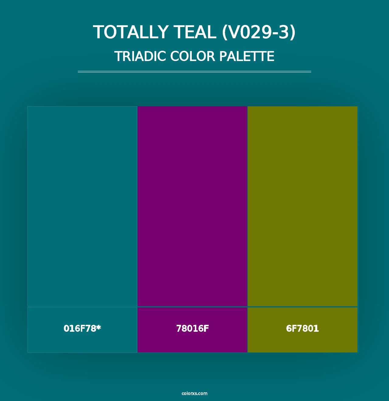 Totally Teal (V029-3) - Triadic Color Palette