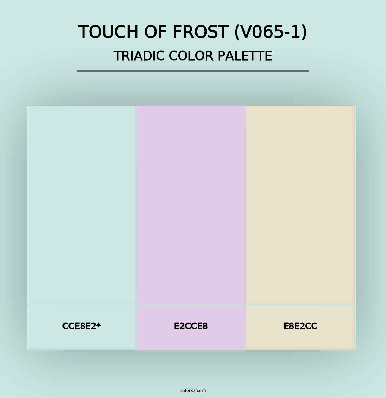 Touch of Frost (V065-1) - Triadic Color Palette